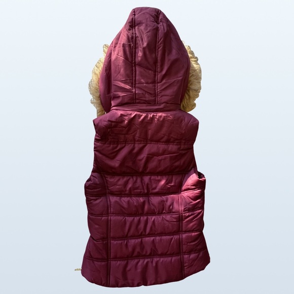 BONGO Puffer Vest with Faux Fur Hood - Picture 2 of 7